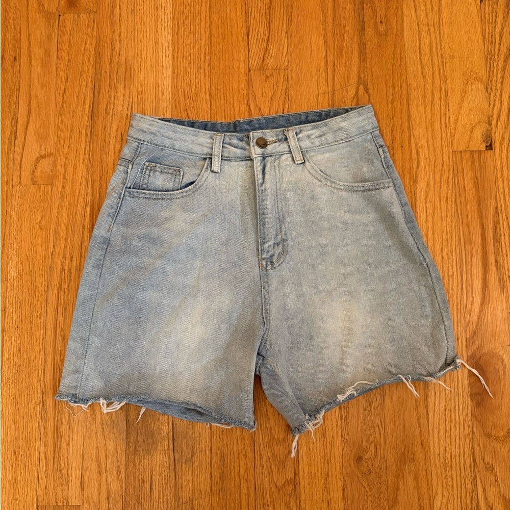 High waisted Denim Blue Women's Shorts
